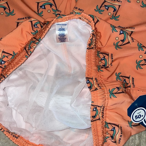 Men’s Life is Good size large drawstring bathing suit trucks NWT - Picture 6 of 9